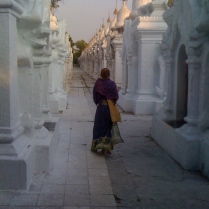 Kuthodaw Paya, Mandalay: the biggest book in the world. Each of the white stupas houses one 'page' (on a marble slab).